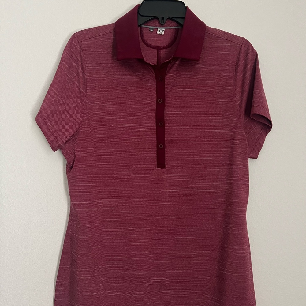 Under Armour Burgundy Button‎ Down Shirt, Size L